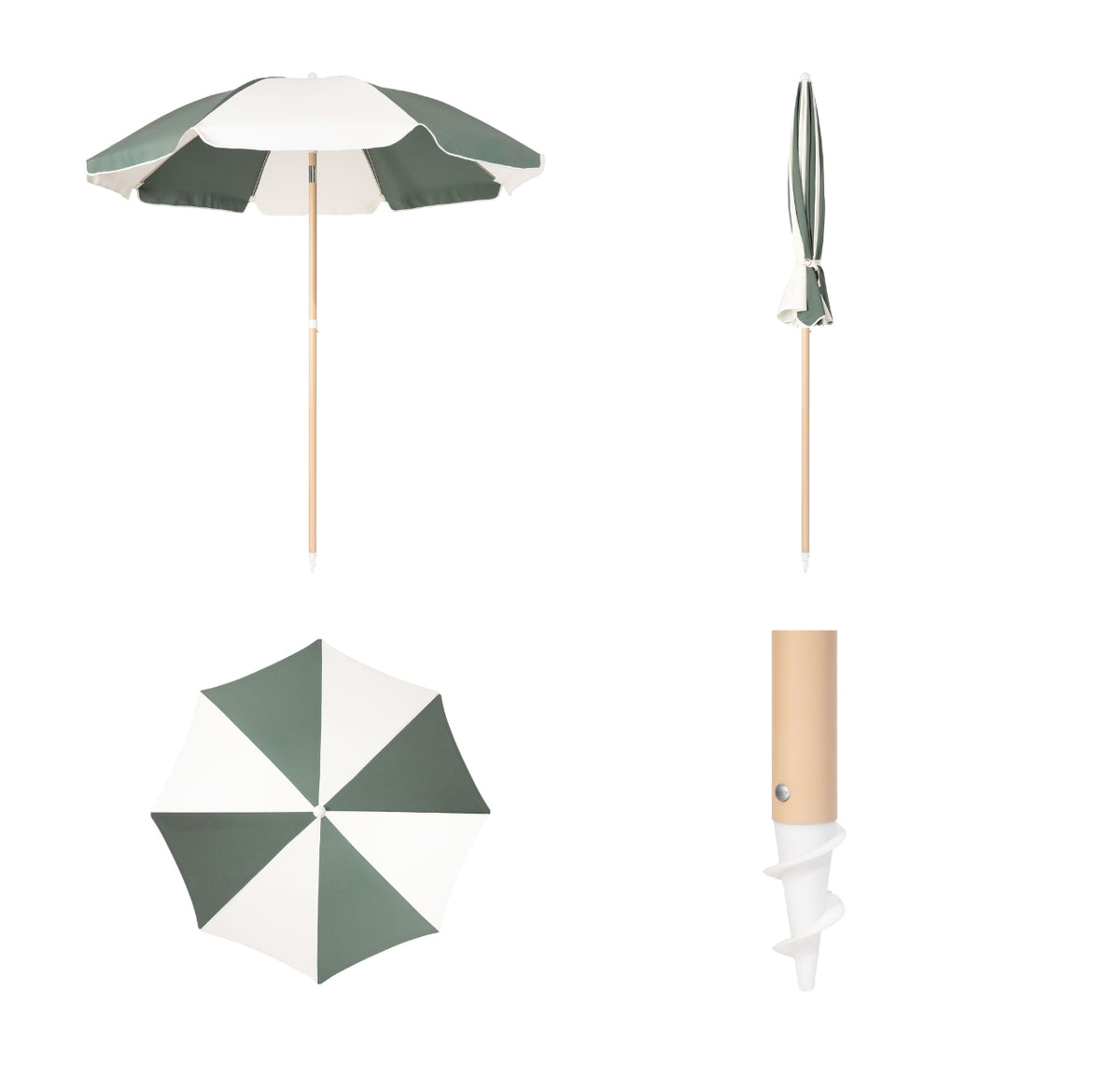 Caracteristicas Quitasol de Playa Classic Verde