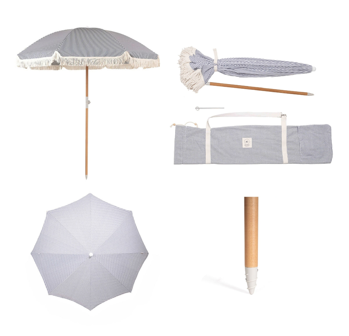 Caracteristicas Quitasol Playa Premium Azul Líneas