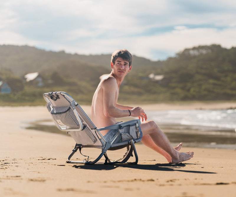 silla de playa plegable rayas
