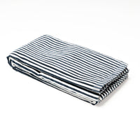 toalla para reposera 100% algodón, lineas azules