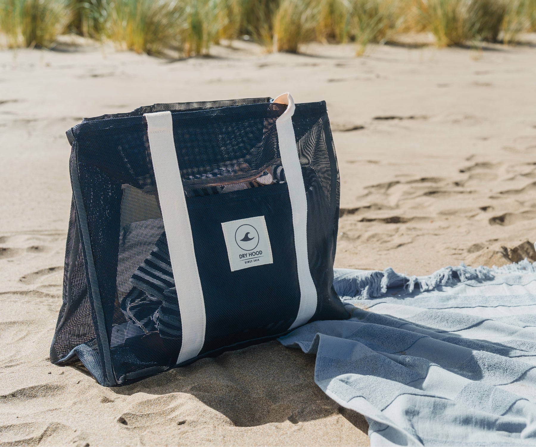 toalla de playa celeste